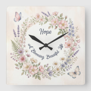 Dreamy Cottagecore Floral Customised Clock