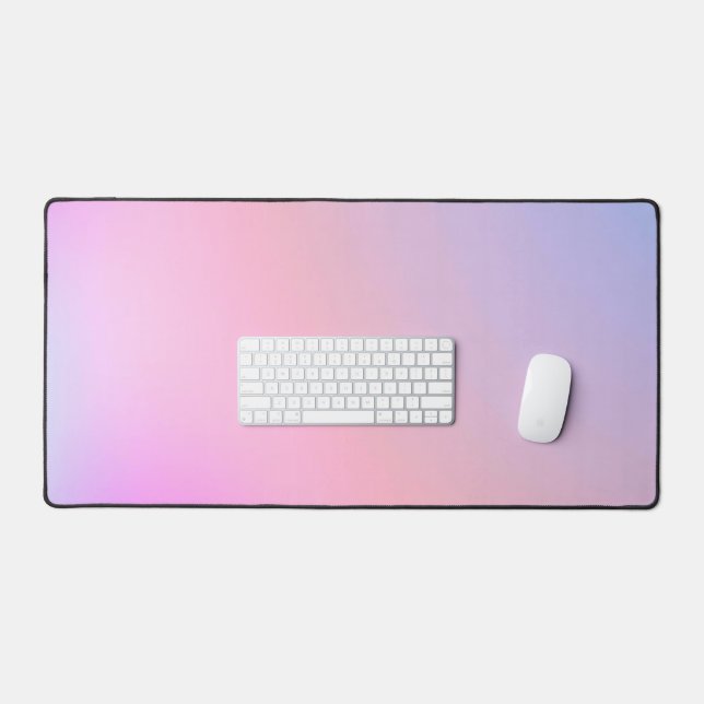 Dreamy Cotton Candy Pastel Gradient Desk Mat (Keyboard & Mouse)