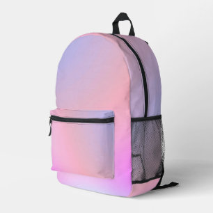 Dreamy Cotton Candy Pastel Gradient Printed Backpack