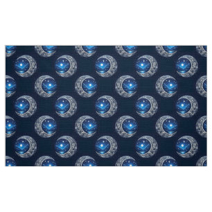 Dreamy Crescent Moon Fabric