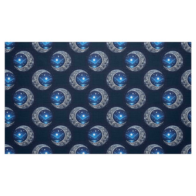 Dreamy Crescent Moon Fabric (Fat Quarter)