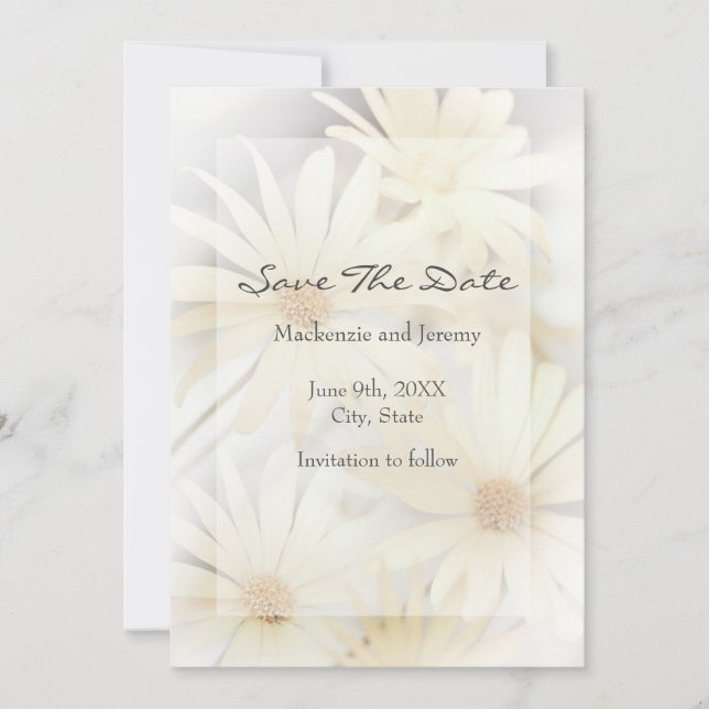 'Dreamy Daisies 2' Save The Date (Front)