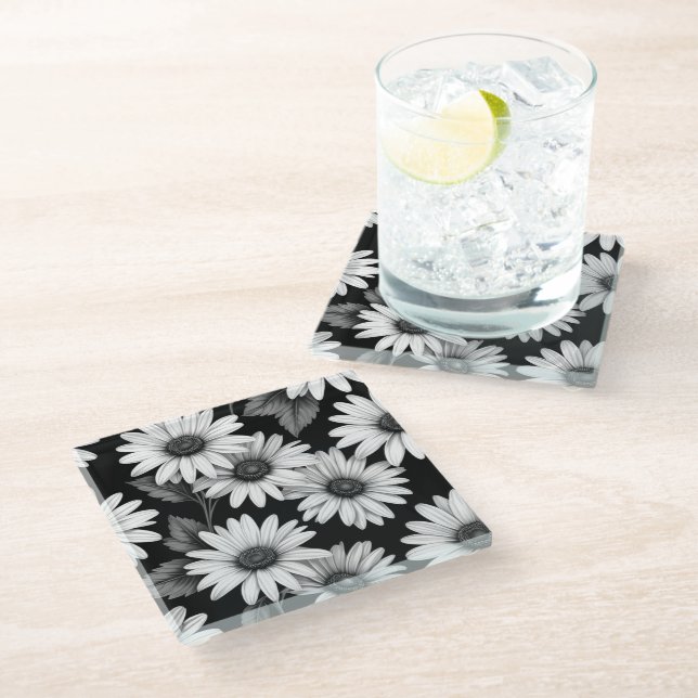 Dreamy Daisies Glass Coaster (Angled)