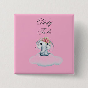 Dreamy Days with Rosie the Elephant.  15 Cm Square Badge