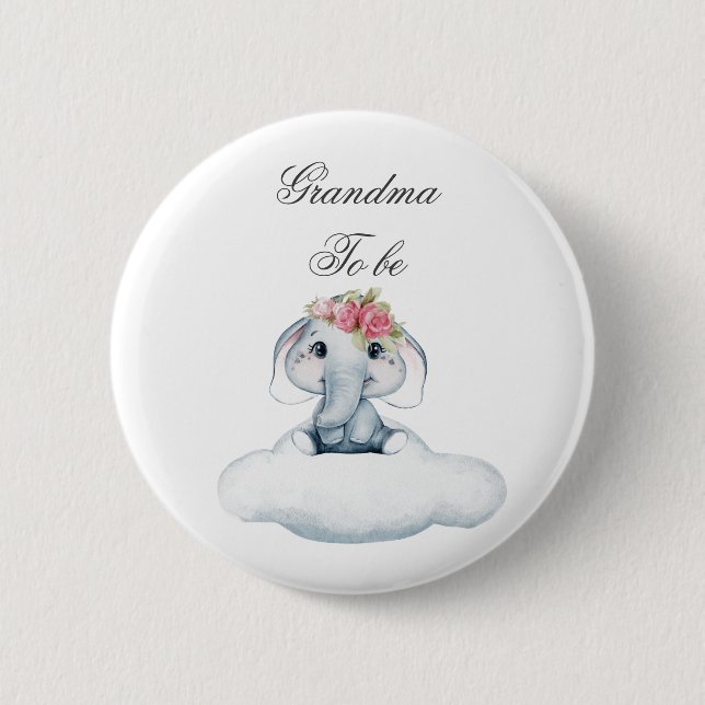 Dreamy Days with Rosie the Elephant.  Button (Front)