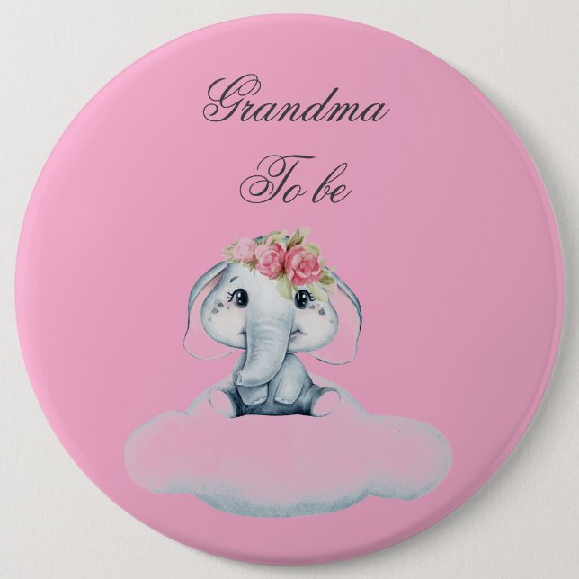 Dreamy Days with Rosie the Elephant.  Button (Front)