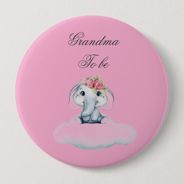 Dreamy Days with Rosie the Elephant.  Button (Front)