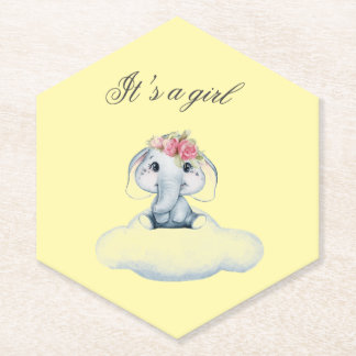 Dreamy Days with Rosie the Elephant. Paper Coaster