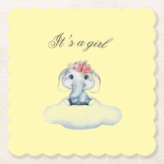 Dreamy Days with Rosie the Elephant. Paper Coaster