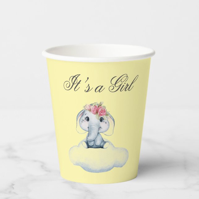 Dreamy Days with Rosie the Elephant. Paper Cups (Front)