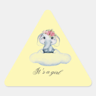 Dreamy Days with Rosie the Elephant. Triangle Sticker