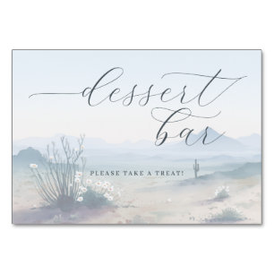Dreamy Desert Watercolor Landscape Table Number