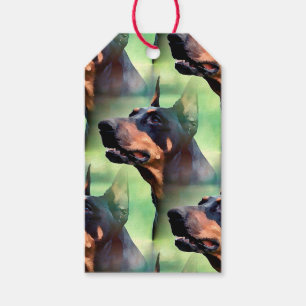 Dreamy Doberman Pinscher Face Painting Gift Tags