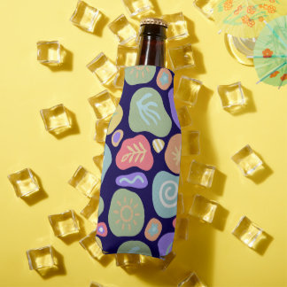 Dreamy Doodles – Vibrant Boho Nature Motif Design Bottle Cooler