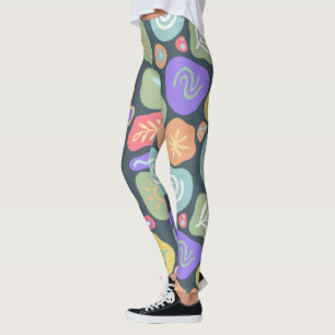 Dreamy Doodles – Vibrant Boho Nature Motif Design Leggings
