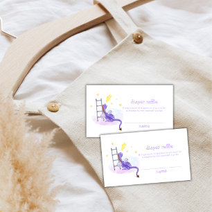 Dreamy Dragon Stars Diaper Raffle Baby Shower Enclosure Card