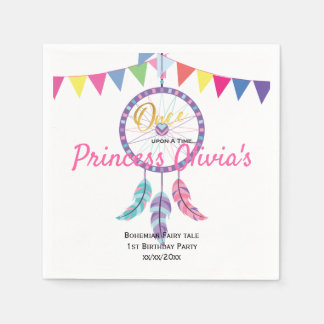 Dreamy Dreamcatcher Birthday Celebration Napkin