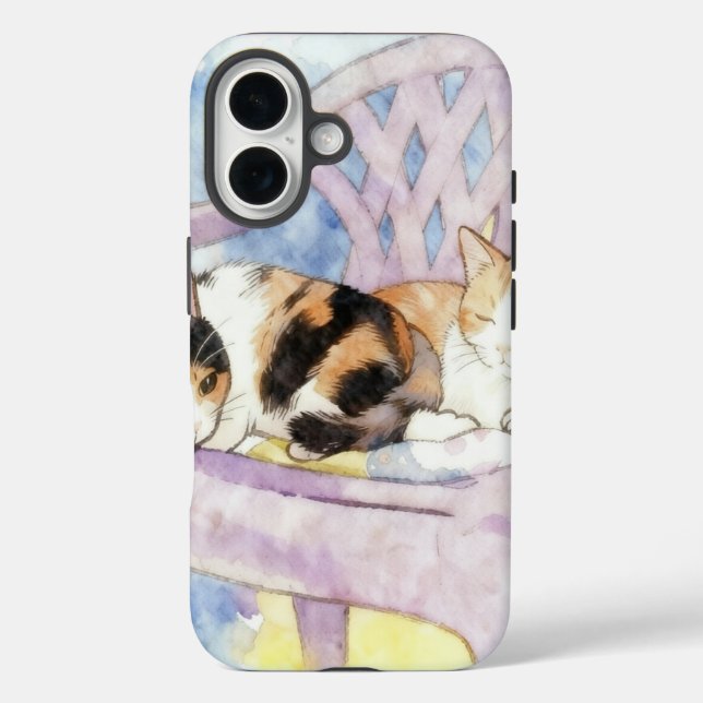 Dreamy Duo Cat Sleeping Case-Mate iPhone Case (Back)