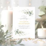 Dreamy Elegant Greenery Soft Minimal Wedding<br><div class="desc">Elegant,  dreamy greenery wedding real foil invitations</div>