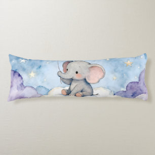 Dreamy elephant watercolour body cushion