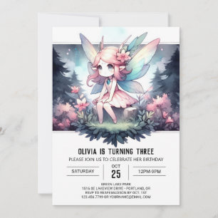 Dreamy Enchanted Fairy Birthday Invitation