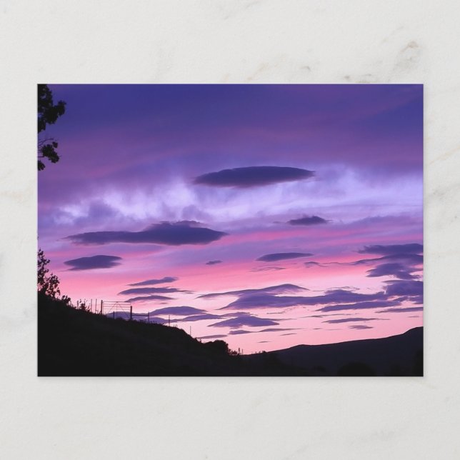 Dreamy Evening Sky Landscape Esthetic Celebration Holiday Postcard (Front)