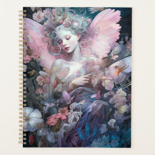 Dreamy Fairy Girl Pink Blue Fantasy Art Planner