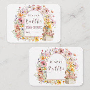 Dreamy Fairyland Baby Shower Diaper Raffle Enclosure Card