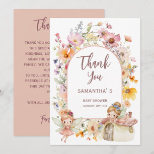 Dreamy Fairyland Baby Shower Thank You Card