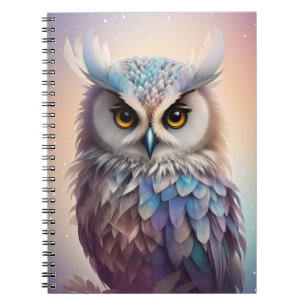 Dreamy Fantasy Owl Soft Pastel Colours Notebook