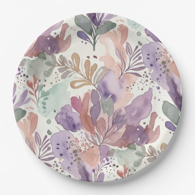 Dreamy Feminine Design Paper Plate (Front)