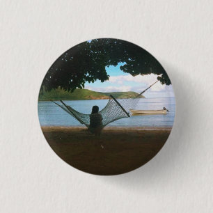 Dreamy Fiji Beach Landscape 3 Cm Round Badge