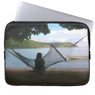 Dreamy Fiji Beach Landscape Laptop Sleeve