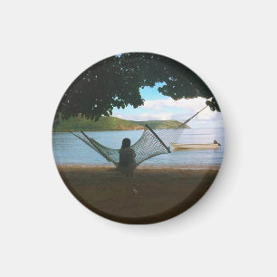 Dreamy Fiji Beach Landscape Magnet