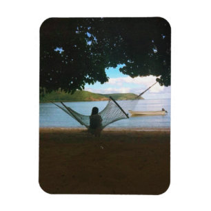 Dreamy Fiji Beach Landscape Magnet