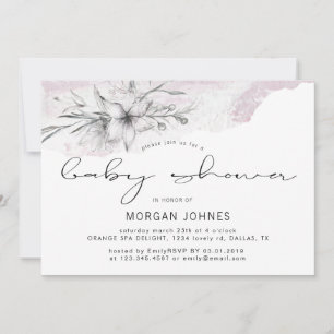 Dreamy Floral   Baby Shower Invitation