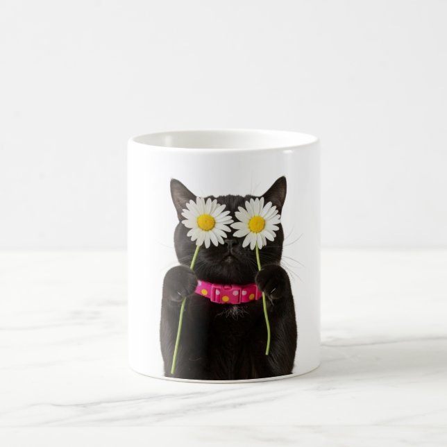 Dreamy Floral Cat Mug (Center)