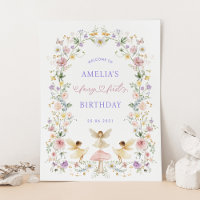 Dreamy Floral Fairy First 1st Birthday Welcome