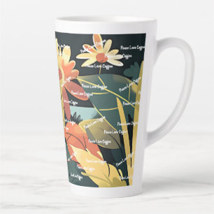 Dreamy Floral Landscape 11 Latte Mug