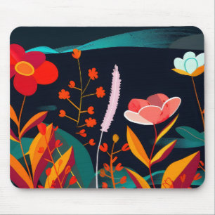 Dreamy Floral Landscape 3 Mouse Pad