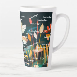 Dreamy Floral Landscape Latte Mug