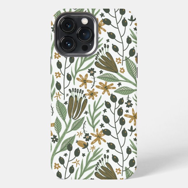 Dreamy Floral Pattern iPhone Case (Back)