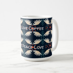 Dreamy Floral Peace Love Coffee Mug