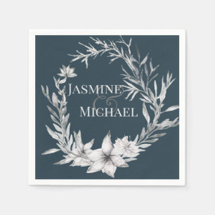 Dreamy Floral   Personalised Paper Napkin