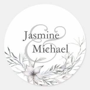 Dreamy Floral   Personalised Round Sticker