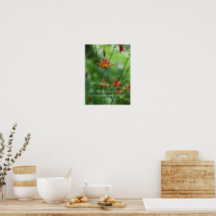 Dreamy Floral Photo Edgar Allen Poe Quote Poster