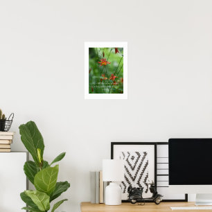 Dreamy Floral Photo Edgar Allen Poe Quote Poster