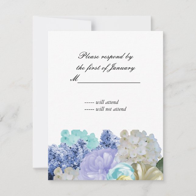 Dreamy Floral Reply Card (Front)