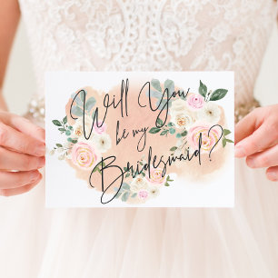 Dreamy Floral V2 Bridesmaid Card