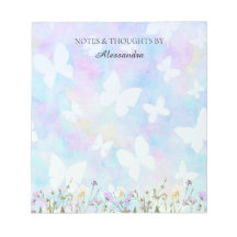 Dreamy Florals and Butterflies Notepad